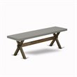 Pemberly Row 6-Piece Wood Dining Set in Cement and Jacobean Finish