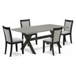 Pemberly Row 5-Piece Acacia Wood Dining Set in Multi-Color Finish