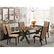 Pemberly Row 5-Piece Wood Kitchen Dining Set in Wire Brushed Black