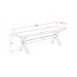 Pemberly Row 6-Piece Wood Dining Table Set in Linen White and Black