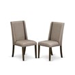 Pemberly Row 7-Piece Wood Dining Set with Linen White Table and Chairs