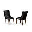 Pemberly Row 5-Piece Wood Dining Set with PU Leather in Jacobean