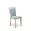 Pemberly Row 5-Piece Mid-Century Dining Set in Linen White and Jacobean