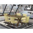 Pemberly Row 7-Piece Wood Dining Set in Distressed Jacobean and Limelight