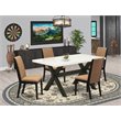 Pemberly Row 5-Piece Wood Dining Set in Black and Light Sable