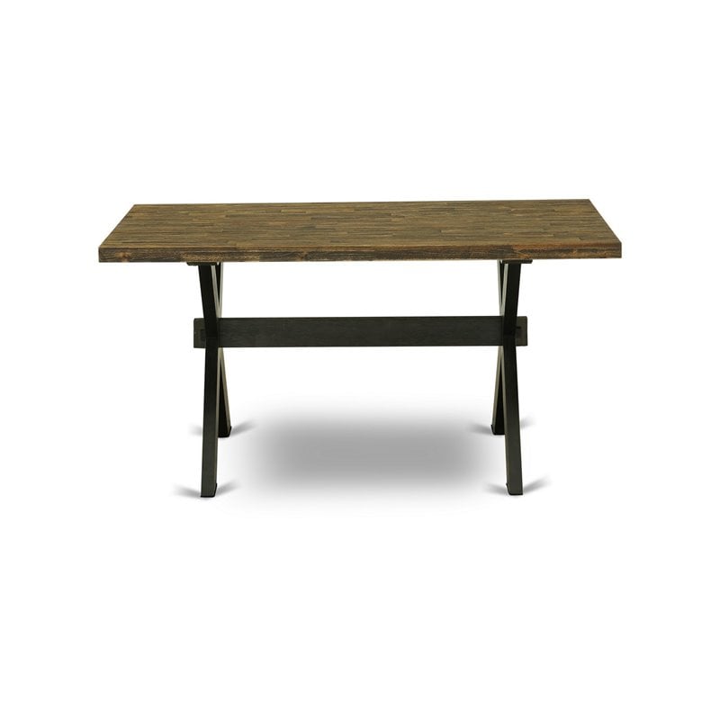 Pemberly Row 5-Piece Dining Set with Acacia Wood Table in Jacobean Finish
