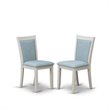Pemberly Row 7-Piece Dining Set with Acacia Wood Table in White Finish
