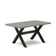 Pemberly Row 7-Piece Wood Dining Set in Cement and Dark Gray