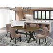 Pemberly Row 5-Piece Dining Set in Coffee/Black/Jacobean Finish