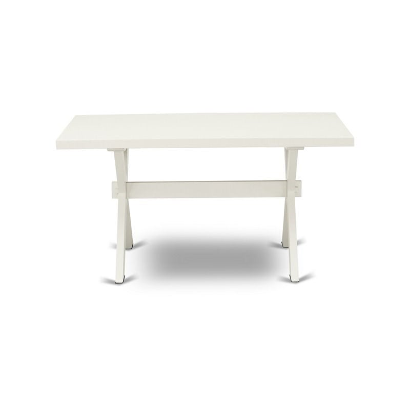 Pemberly Row 7-Piece Wooden Dining Set in Cream and Linen White Finish