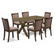 Pemberly Row 7-Pc Acacia Wood Dining Set in Jacobean / Coffee Finish