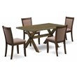 Pemberly Row 5-Piece Wood Dining Set with Coffee and Jacobean Finish