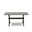 Pemberly Row 7-Piece Mid-Century Dining Set in Cement Finish