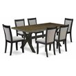 Pemberly Row 7-Piece Dining Set in Shitake Gray and Distressed Jacobean