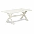 Pemberly Row 5-Piece Wood Dining Set with Linen White Finish