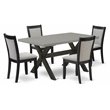 Pemberly Row 5-Piece Rubberwood Kitchen Dining Set in Shitake Gray
