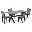 Pemberly Row 5-Piece Acacia Wood Dining Set in Multi-Color Finish