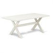 Pemberly Row 5-Piece Acacia Wood Dining Set in Linen White & Cream