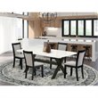 Pemberly Row 5-Piece Acacia Wood Dining Set in Multi-Color Finish