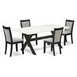 Pemberly Row 5-Piece Acacia Wood Dining Set in Multi-Color Finish
