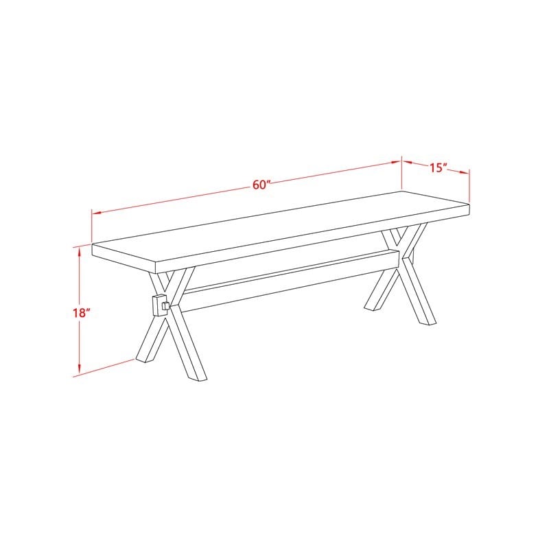 Pemberly Row 3-Piece Wood Dining Set with Benches in Linen White Finish