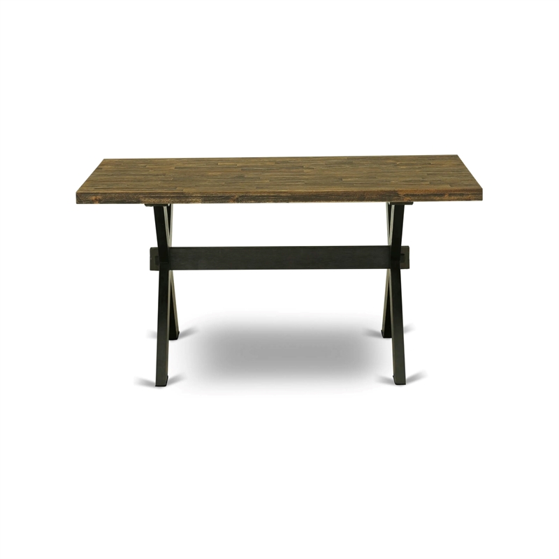 Pemberly Row 5-Piece Dining Set Rubberwood Distressed Jacobean Finish