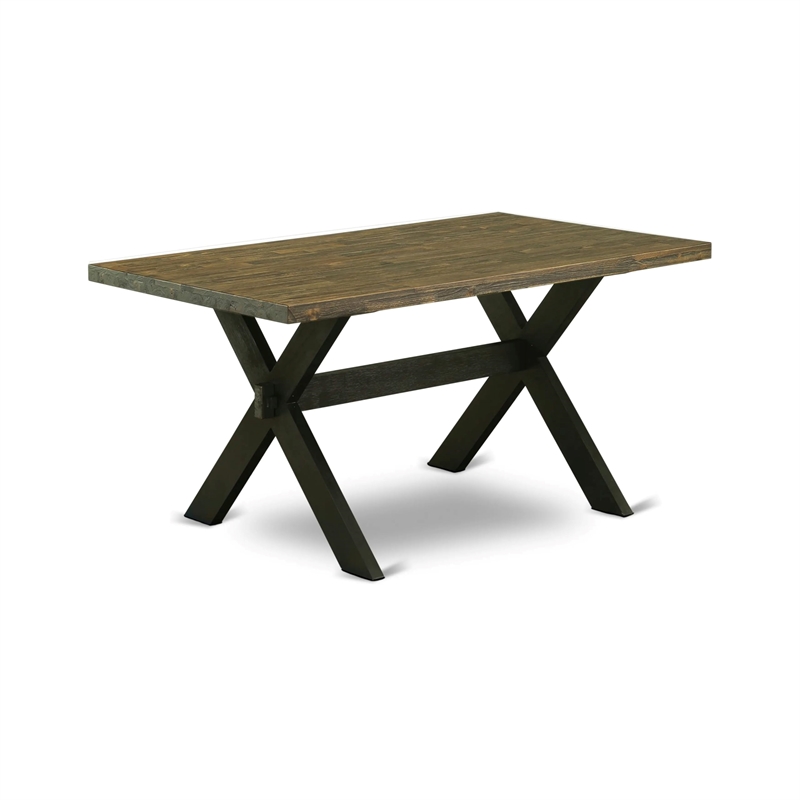 Pemberly Row 5-Piece Dining Set Rubberwood Distressed Jacobean Finish