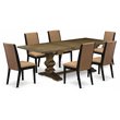 Pemberly Row 7-Piece Hardwood Dining Room Set in Distressed Jacobean