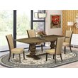 Pemberly Row 5-Piece Dining Table Set with Extendable Leaf in Wood