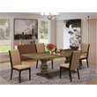 Pemberly Row 5-Piece Wood Dining Table Set with Chairs in Brown Finish