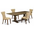 Pemberly Row 5-Piece Wood Dining Table and Chair Set in Jacobean Brown