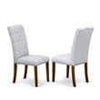 Pemberly Row 7-Piece Dining Set in Walnut Finish with Black Upholstery