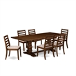 Pemberly Row 7-Piece Dining Room Set with Pedestal Table in Walnut