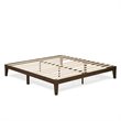 Pemberly Row Engineered Wood King Platform Bed in Weathered Walnut