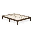 Pemberly Row Engineered Wood Queen Platform Bed in Weathered Walnut