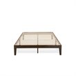 Pemberly Row Engineered Wood Full Platform Bed in Weathered Walnut
