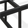 Pemberly Row Metal Queen Bed Frame with Powder-Coated Headboard in Black