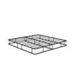 Pemberly Row Metal King Bed Frame with Powder-Coated Headboard in Black