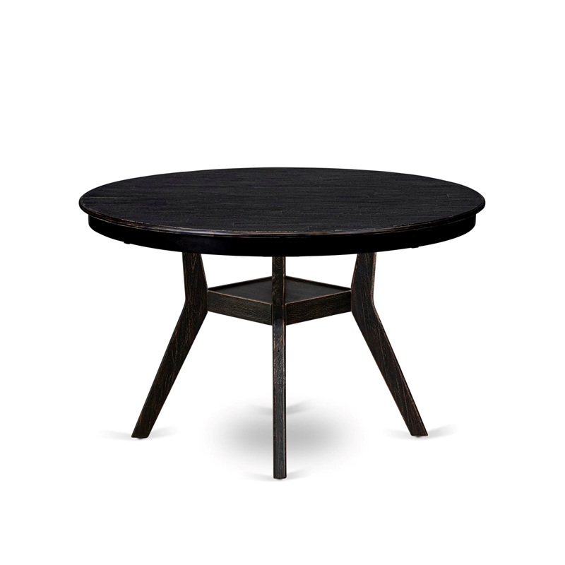 Pemberly Row 5-Piece Dining Room Set with Acacia Wood in Black Finish