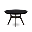 Pemberly Row 5-Piece Dining Room Set with Acacia Wood in Black Finish