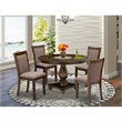 Pemberly Row 5-Piece Wooden Dining Set Acacia Jacobean Finish