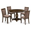 Pemberly Row 5-Piece Wooden Dining Set Acacia Jacobean Finish