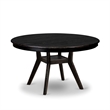 Pemberly Row 5 Piece Round Dining Set in Sand-Blasted Black Wood