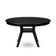 Pemberly Row 5 Piece Round Dining Set in Sand-Blasted Black Wood