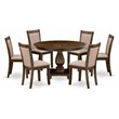 Pemberly Row 7-Piece Dining Set in Acacia Wood and Distressed Jacobean