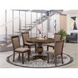 Pemberly Row 5-Piece Acacia Wood Dining Set in Jacobean/Coffee Finish