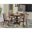 Pemberly Row 5-Piece Wooden Dining Set in Distressed Jacobean Finish