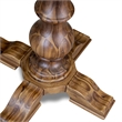 Pemberly Row 5-Piece Kitchen Dining Set with Faux Leather Chairs in Walnut