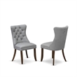 Pemberly Row 5-Piece Dining Set with Faux Leather Chairs in Walnut Wood