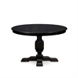 Pemberly Row 5-Piece Dining Set in Black Wood Finish with Faux Leather